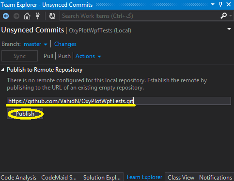 مراحل ارسال یک پروژهی Visual Studio به GitHub github06